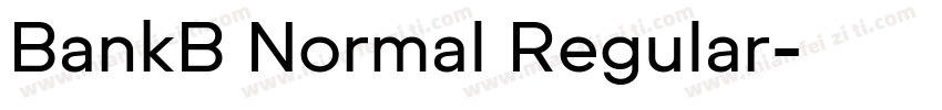 BankB Normal Regular字体转换